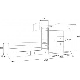 Двухъярусная кровать Астра 6