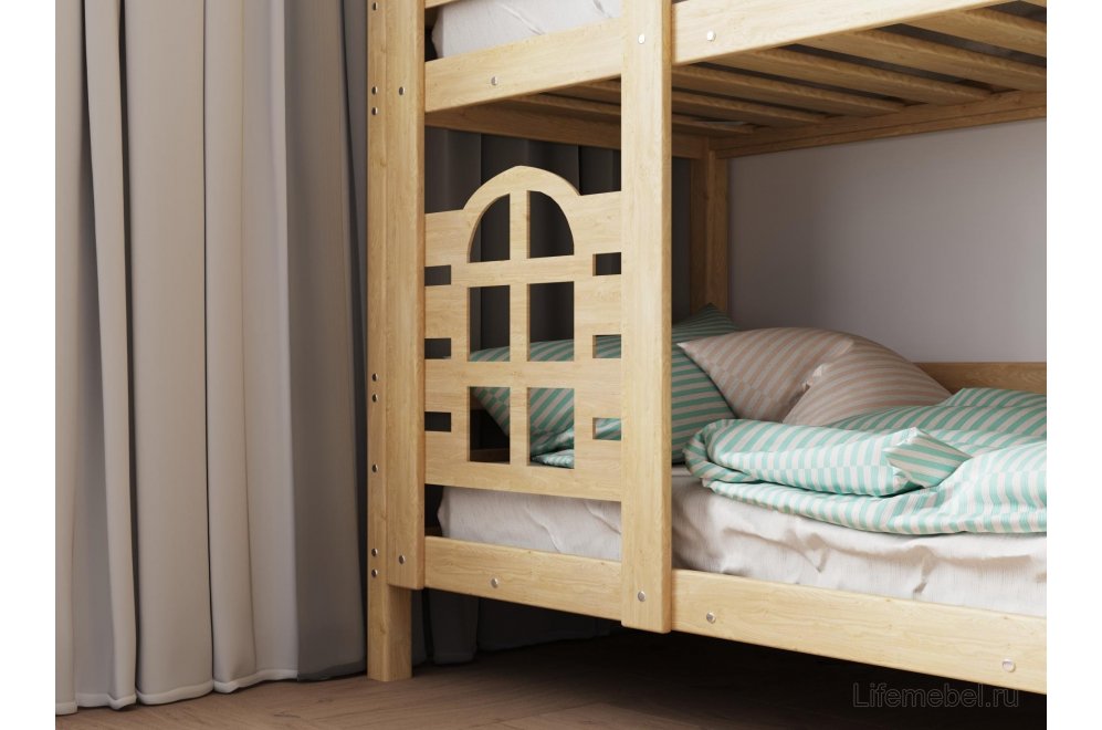 Двухъярусная кровать-домик Юпитер 70х160