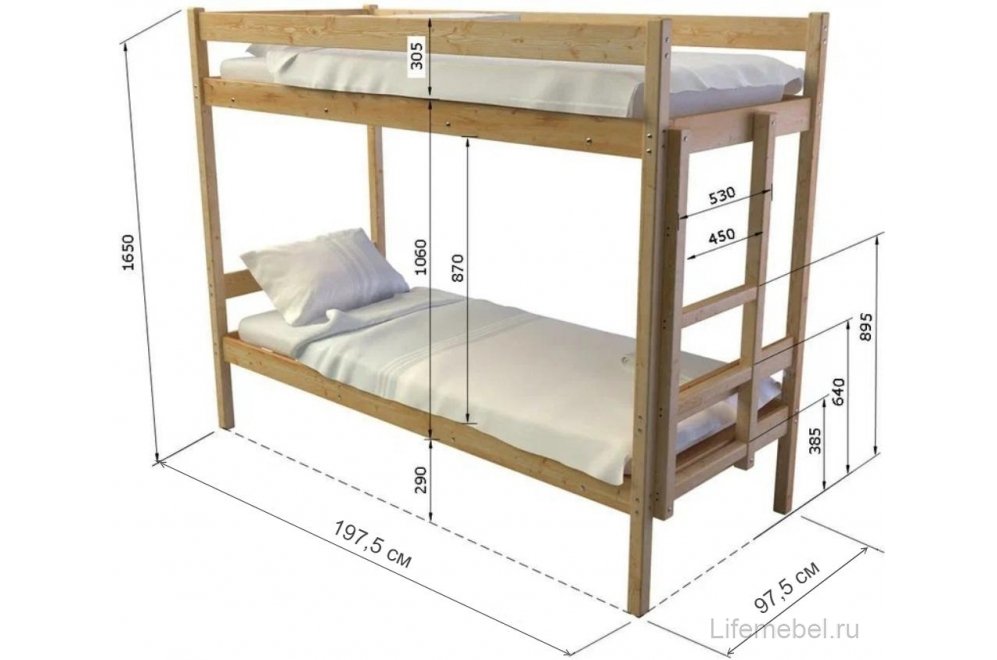 Двухъярусная кровать Боен 90х190