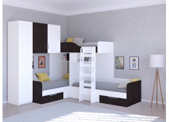 Двухъярусная кровать Трио/1