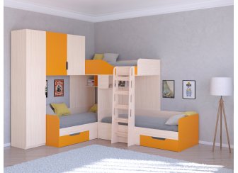 Двухъярусная кровать Трио/1