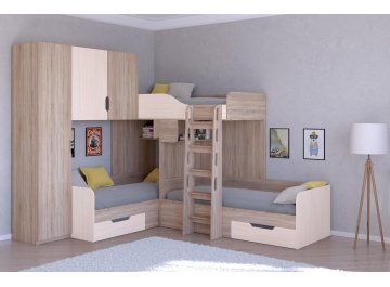 Двухъярусная кровать Трио/1