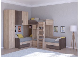 Двухъярусная кровать Трио/1