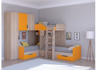 Двухъярусная кровать Трио/1