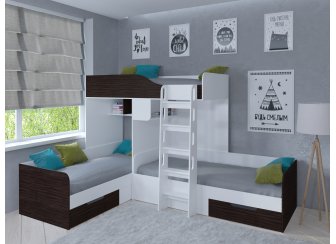 Двухъярусная кровать Трио