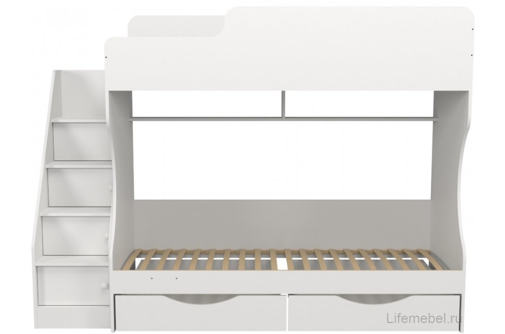 Двухъярусная кровать Капризун 6 белая