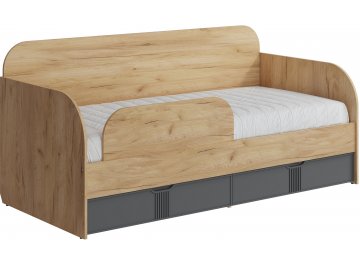 Детская кровать Эмилия ЭЛ-48 (90 x 200) дуб крафт золотой / графит