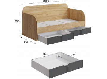 Односпальная кровать Эмилия