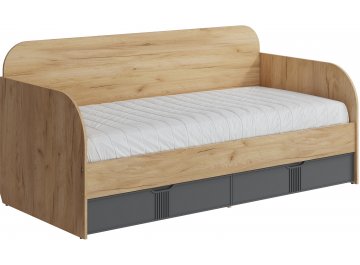 Детская кровать Эмилия ЭЛ-48 (90 x 200) дуб крафт золотой / графит