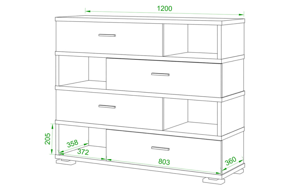Комод СБ-40/4 К карамель