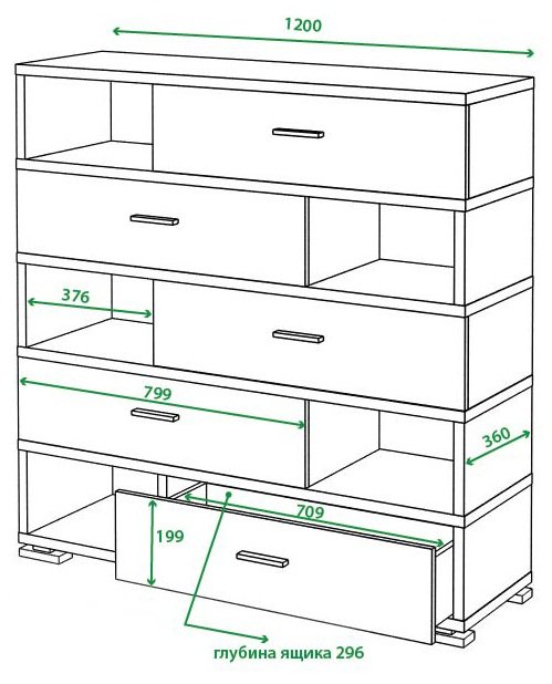 Комод Эланта-40/5 К карамель