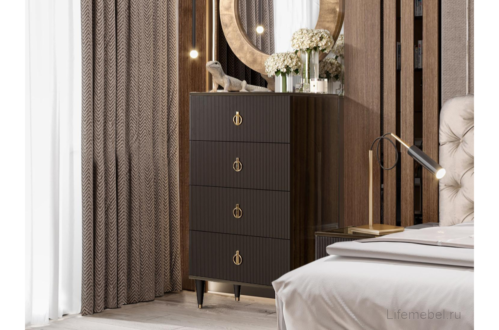 Комод Rimini Solo орех империя / золото
