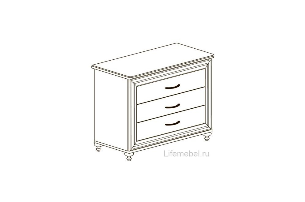 Комод Алиса №555 кремовый белый