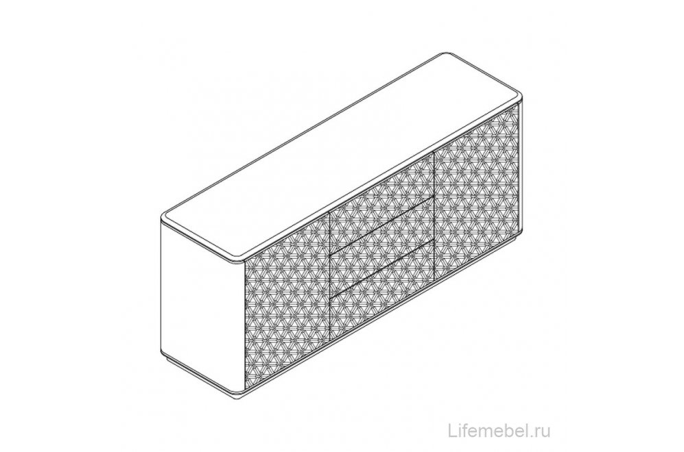 Комод Altea серо-белый / орех