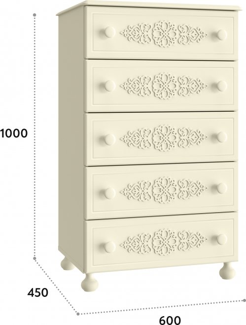 Комод Ассоль АС-62 ваниль