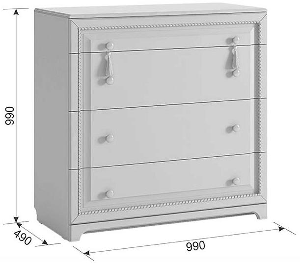 Комод Белла белый / джелато софт