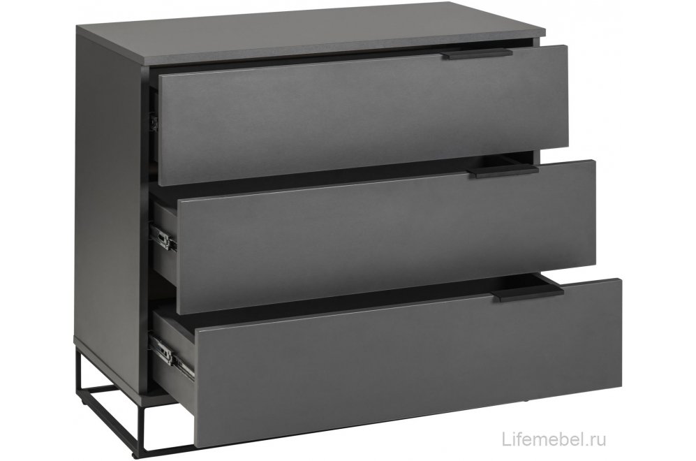 Комод City 3 ящика графит
