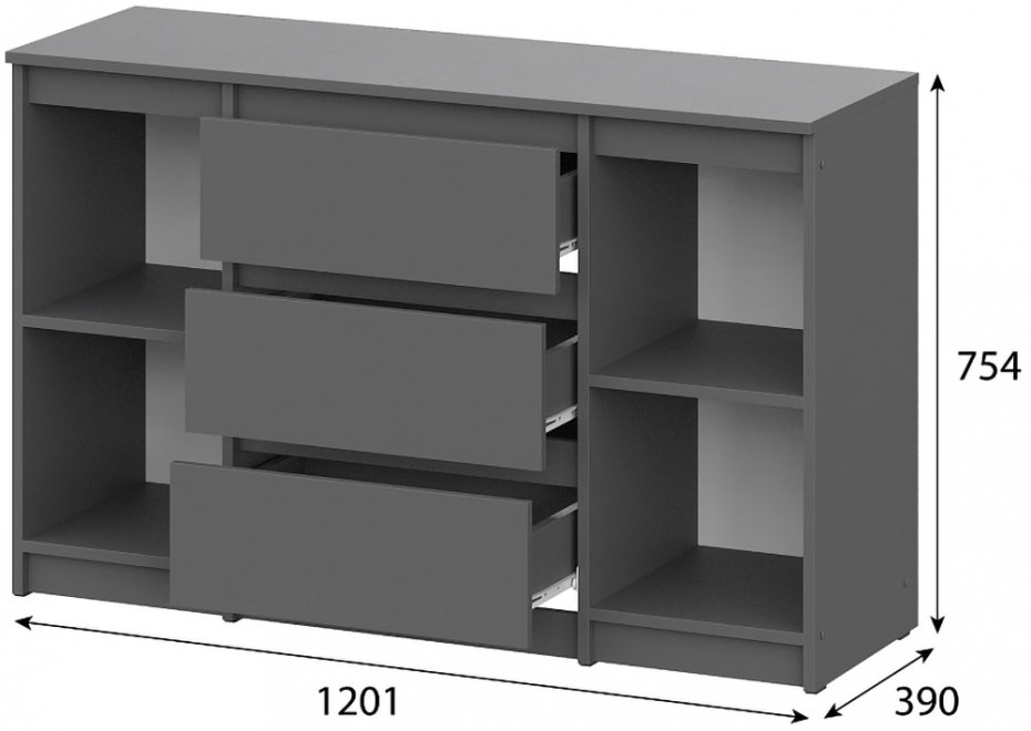 Комод Денвер графит