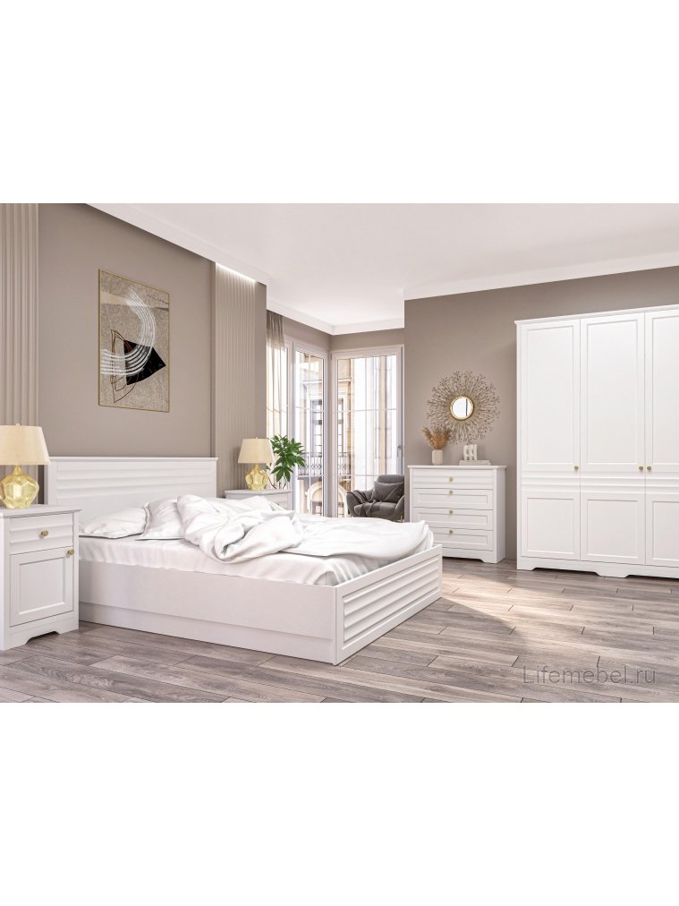 Комод Денвер МН-040-11 белый / белый матовый