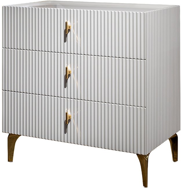 Комод Дори белый / золото