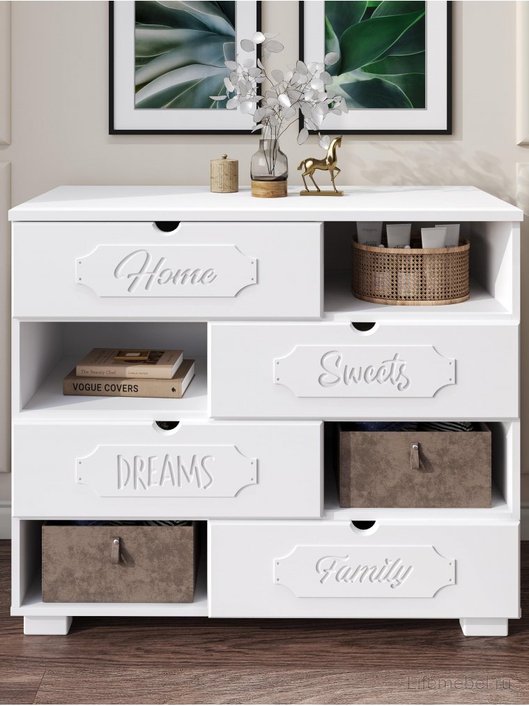 Комод ДримСтар ДС-10 белое дерево