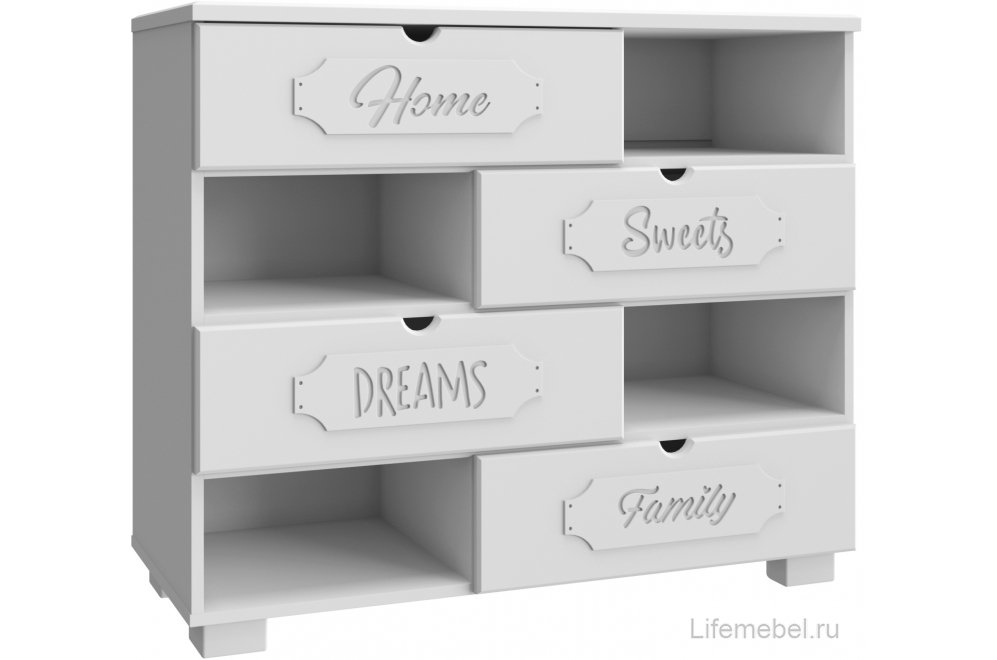 Комод ДримСтар ДС-10 белое дерево