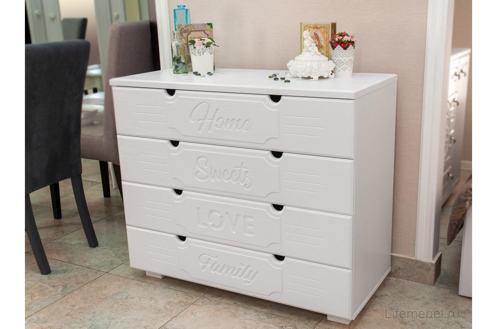 Комод ДримСтар ДС-12 белое дерево