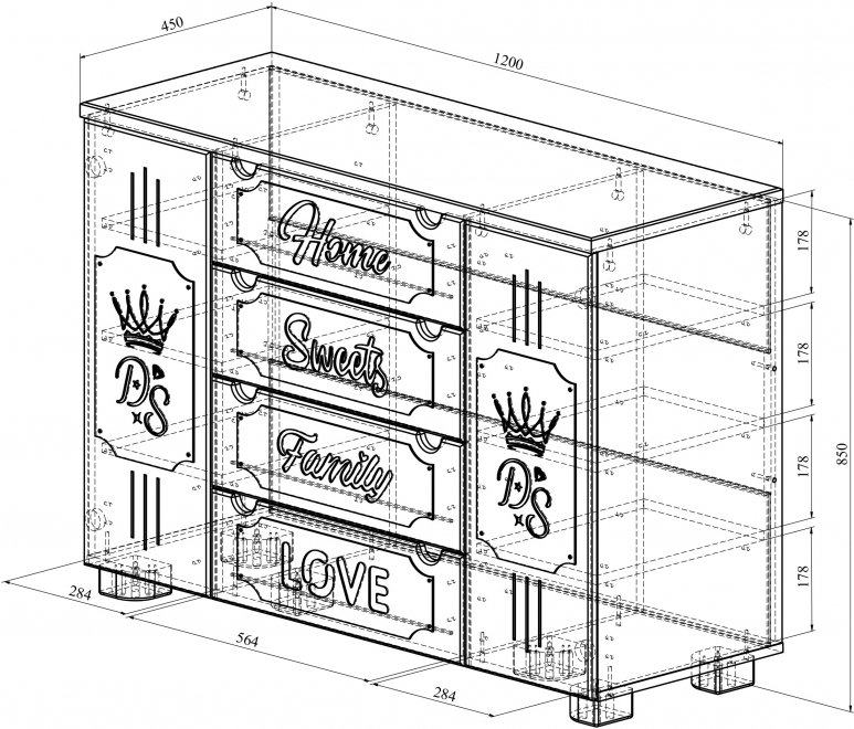 Комод ДримСтар ДС-13 белое дерево