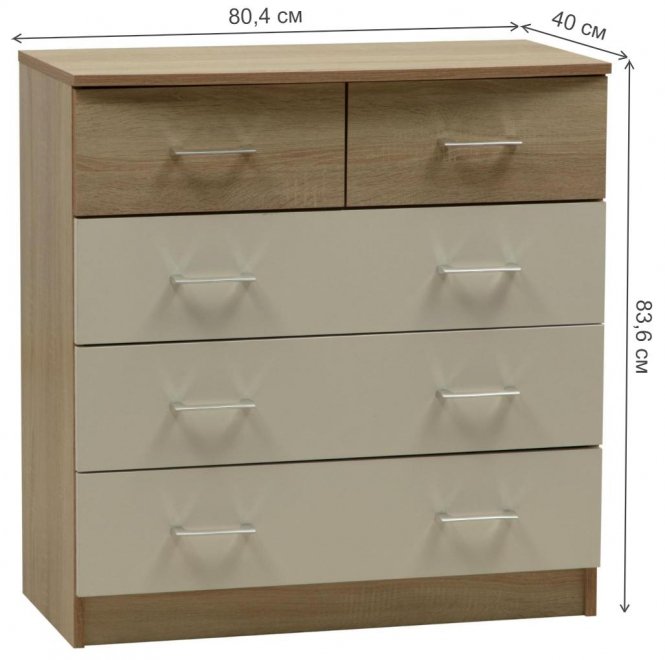 Комод Дуэт-12 дуб сонома / белый