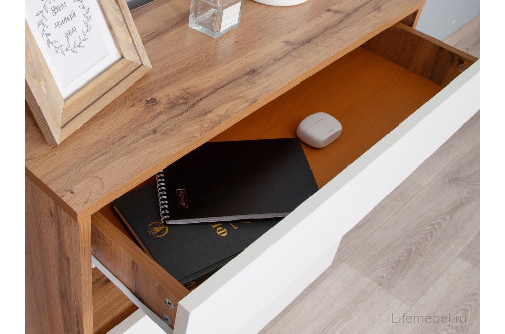 Комод Blues дуб вотан / белое тисненение