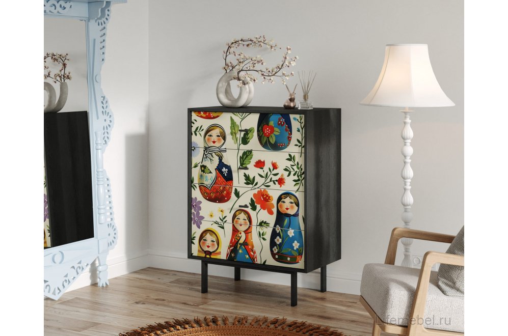 Комод Эмерсон (Emerson) EM18/Art04 черный