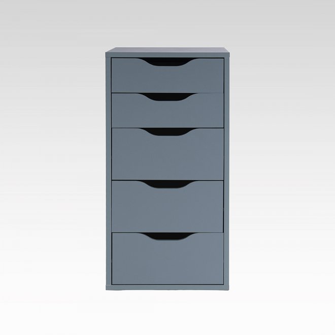 Комод Ингар 5 серый / бирюзовый