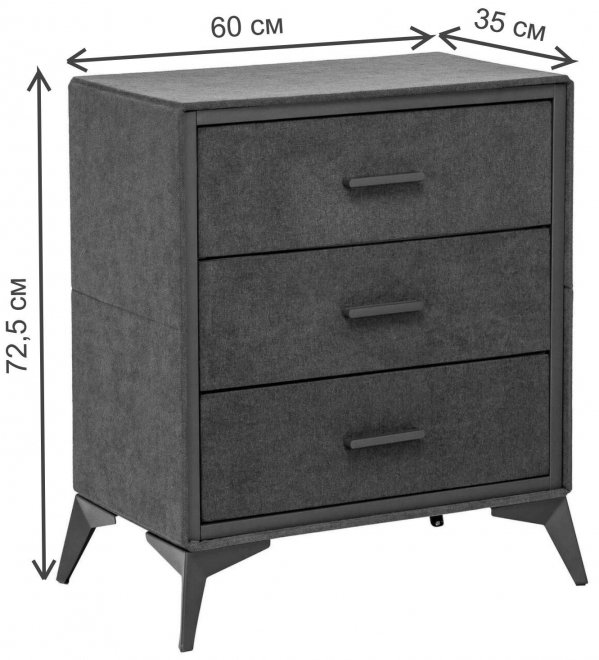 Комод Кассио 3 ящика мятный