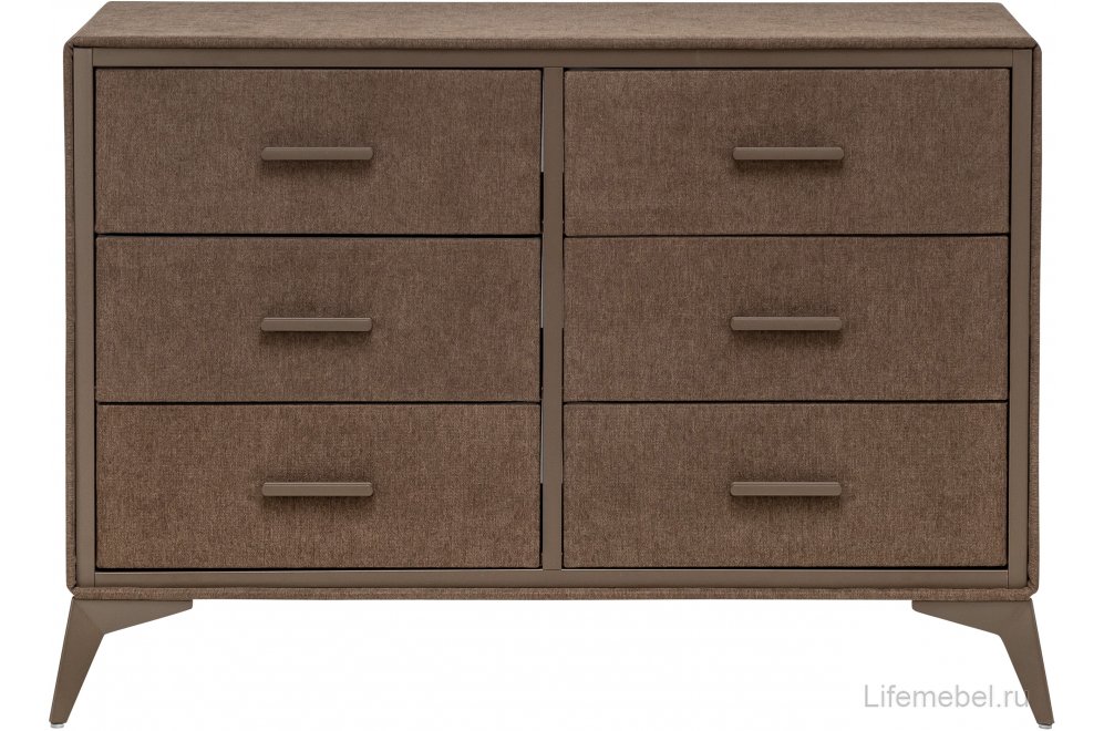 Комод Кассио 6 ящиков коричневый