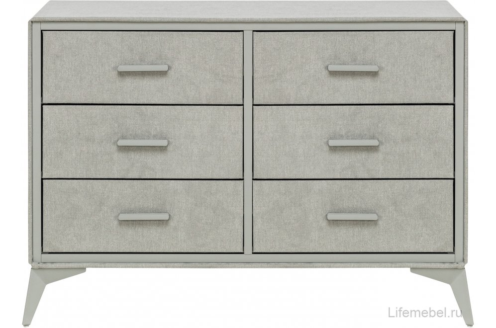 Комод Кассио 6 ящиков серый