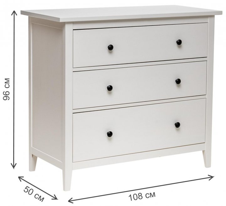 Комод Leset Мира 03 белый