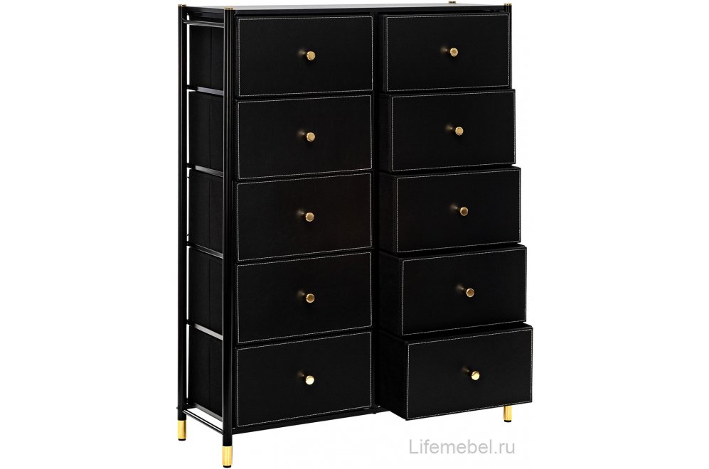 Комод Leset Нирита / Хайди 10 черный