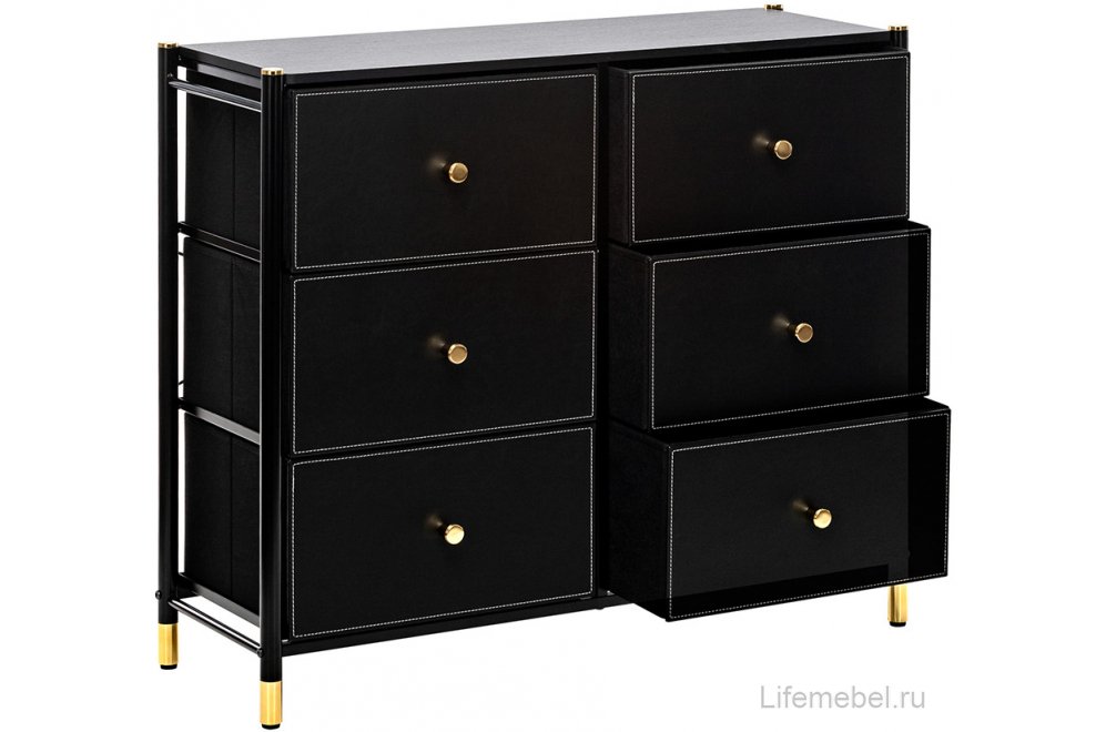 Комод Leset Нирита / Хайди 6 черный