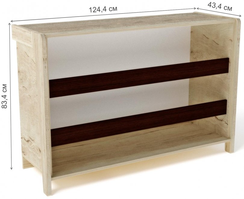 Комод Мале дуб галифакс белый 