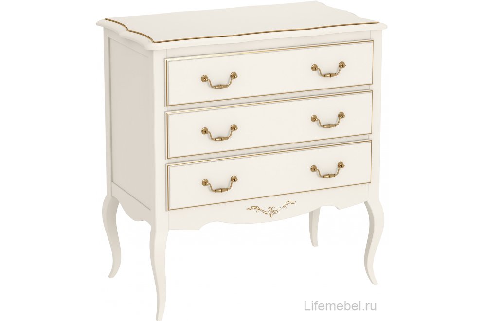 Комод Малонн Ави белый 3 ящика
