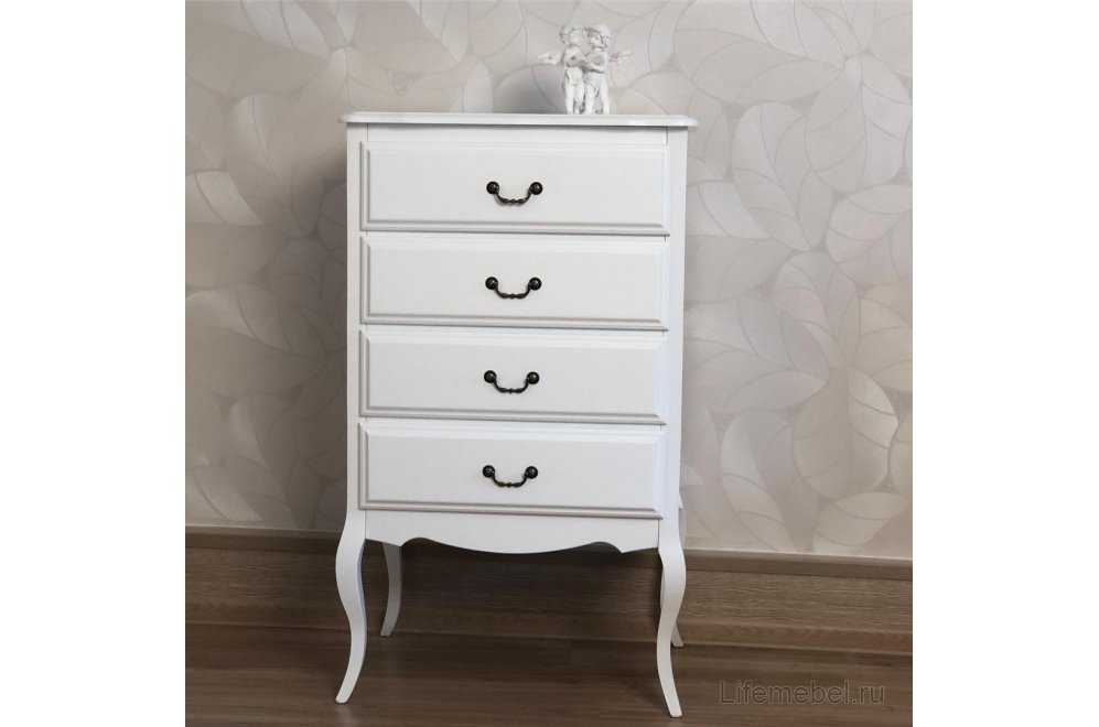 Комод Малонн Ави белый 4 ящика