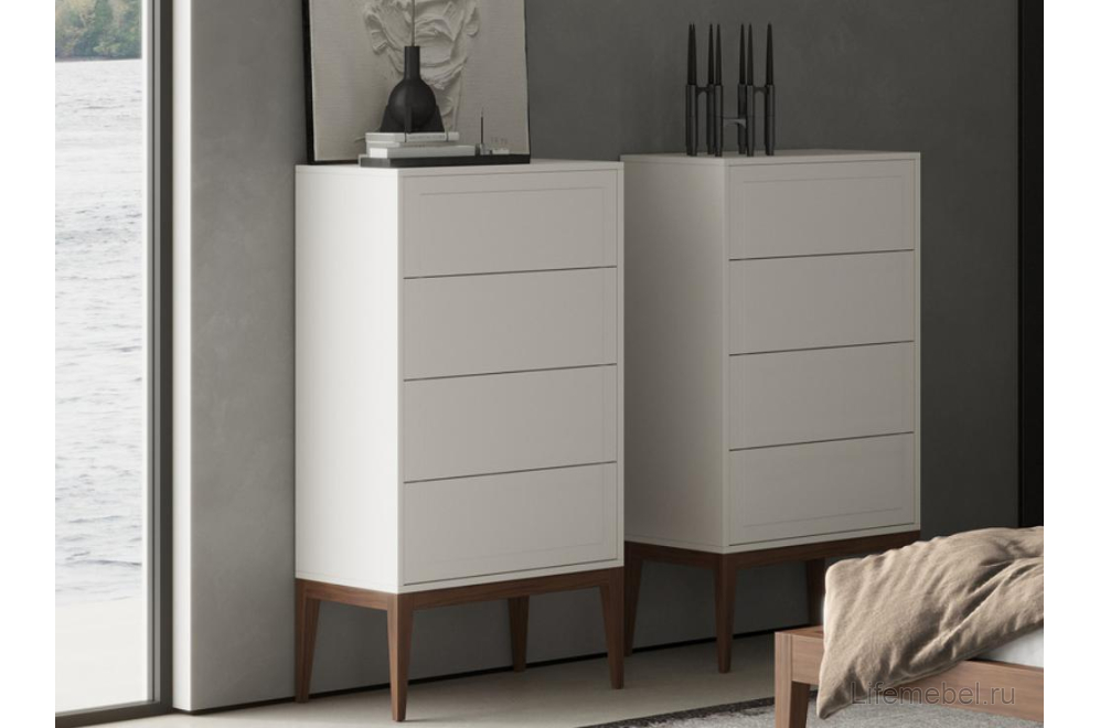 Комод Marbella MDI.CHD.MRB.54 шпон ореха / матовый лак RAL9002