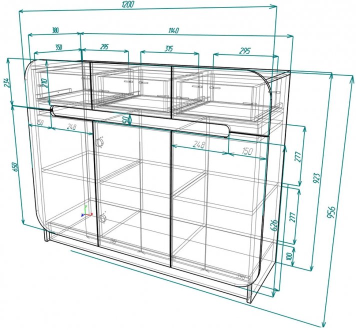 Комод Мебелеф - 42 венге / черный глянец