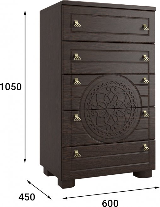 Комод Монблан МБ-35К венге / орех шоколадный