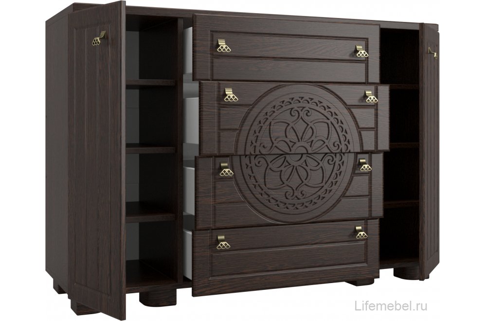 Комод Монблан МБ-36К венге / орех шоколадный