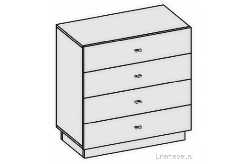 Комод МС Квадро К-1 миндаль