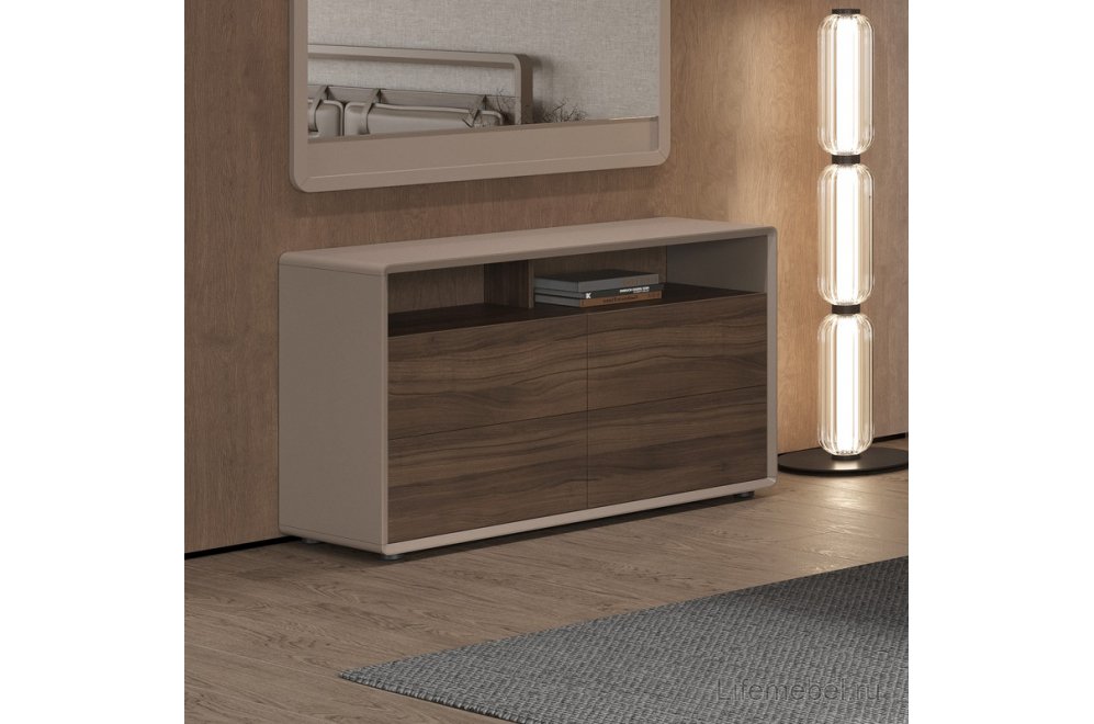 Комод Olimar ореха / бежевый матовый