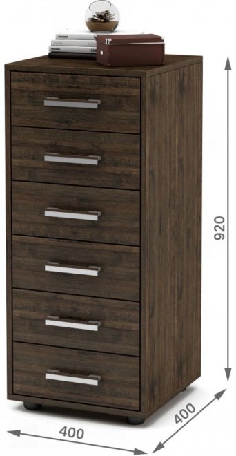 Комод Остин-4 дуб апрель темный