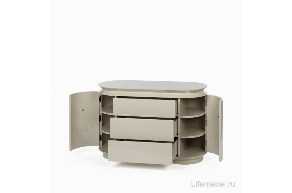 Комод Paula 120х50 серый глянец