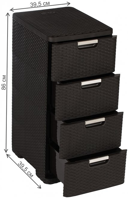 Комод Плетенка шоколад